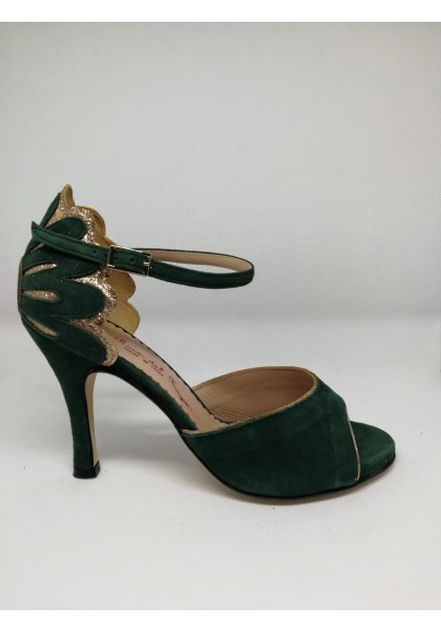 Scarpa da tango donna in nappa color verde